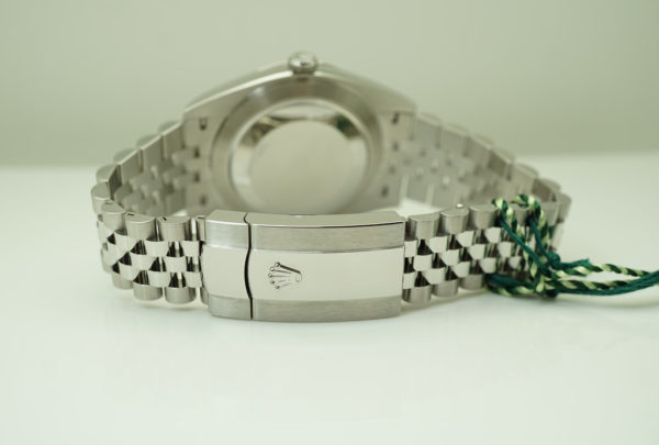 BRAND NEW Rolex 126334 DATEJUST 41 FLUTED BEZEL BLUE STICKS DIAL JUBILEE BAND 2021 FULL SET - Image 7