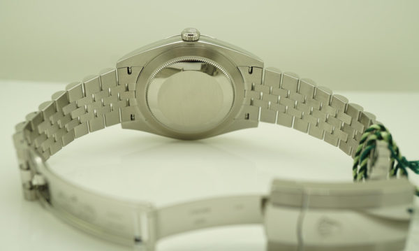 BRAND NEW Rolex 126334 DATEJUST 41 FLUTED BEZEL BLUE STICKS DIAL JUBILEE BAND 2021 FULL SET - Image 8