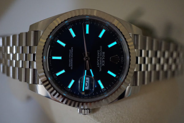 BRAND NEW Rolex 126334 DATEJUST 41 FLUTED BEZEL BLUE STICKS DIAL JUBILEE BAND 2021 FULL SET - Image 11