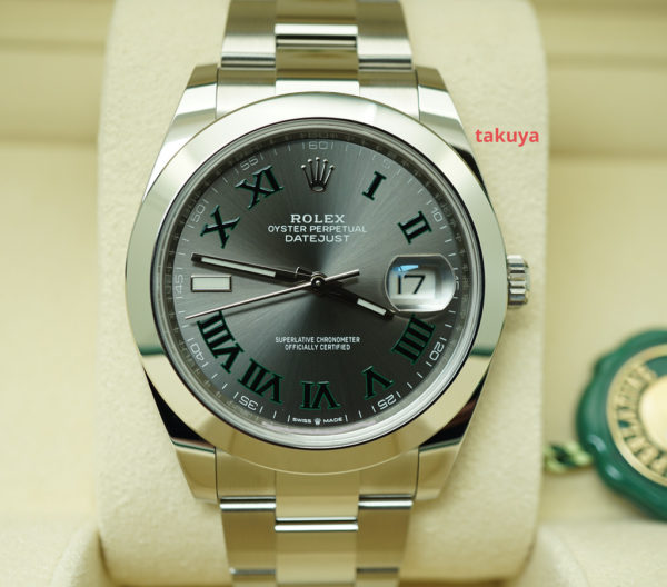 BRAND NEW Rolex 126300 DATEJUST 41 WIMBLEDON DIAL OYSTER BAND 2021 COMPLETE SET