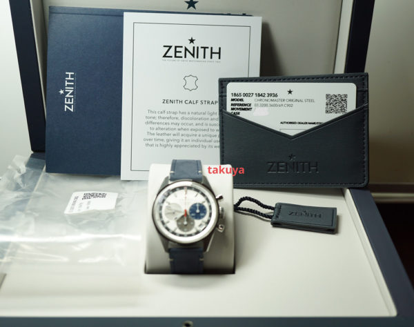 BRAND NEW ZENITH CHRONOMASTER ORIGINAL El PRIMERO STAINLESS STEEL 38MM 2021 FULL SET - Image 2