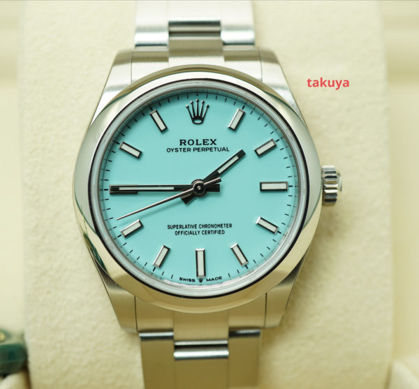 BRAND NEW Rolex 277200 OYSTER PERPETUAL 31MM TIFFANY TURQUOISE DIAL 2021 COMPLETE SET