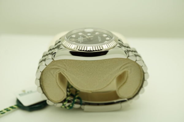 BRAND NEW Rolex 126234 DATEJUST FLUTED BEZEL BLACK DIAMOND DIAL JUBILEE 2021 FULL SET - Image 4