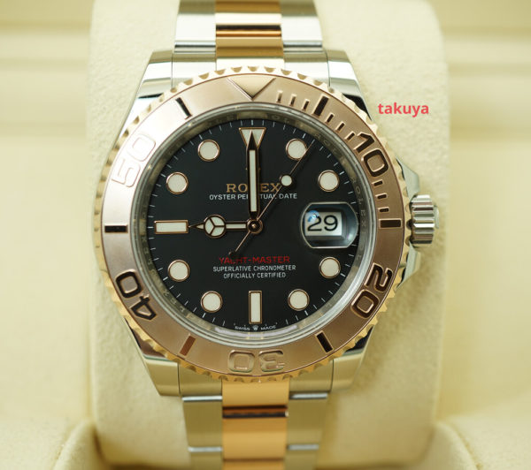 Rolex 126621 YACHTMASTER 18K ROSE GOLD STEEL BLACK DIAL 40MM 2021 FULL SET