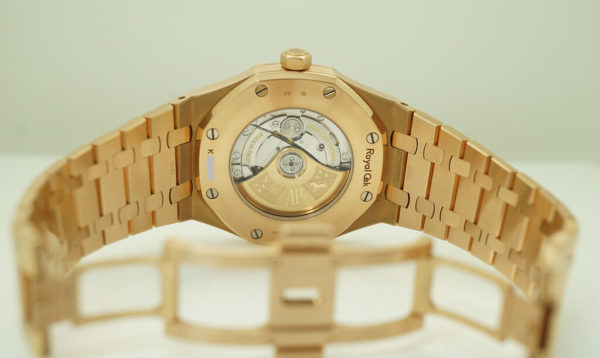 Audemars PIGUET ROYAL OAK 15400OR 18K ROSE GOLD BLUE DIAL 41MM FULL SET - Image 9