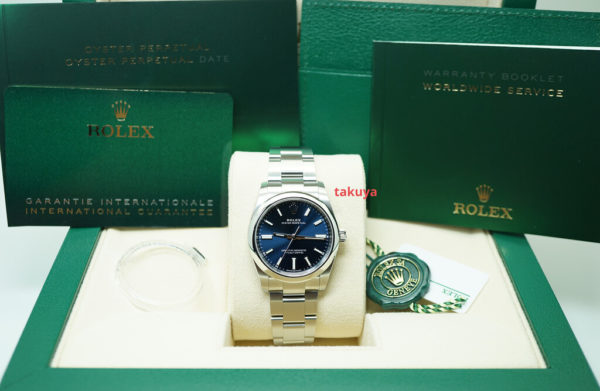 BRAND NEW Rolex 124200 OYSTER PERPETUAL 34MM BLUE DIAL 2021 COMPLETE SET - Image 2
