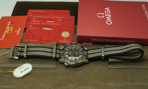 MINT Omega SEAMASTER DIVER 300M 007 JAMES BOND EDITION TITANIUM 2021 FULL SET - Image 2