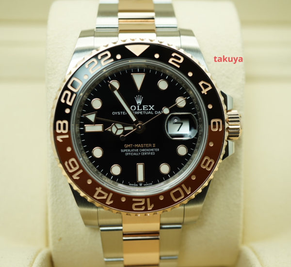 Rolex 126711CHNR GMT MASTER II ROSE GOLD STEEL ROOTBEER 2020 WARRANTY FULL SET