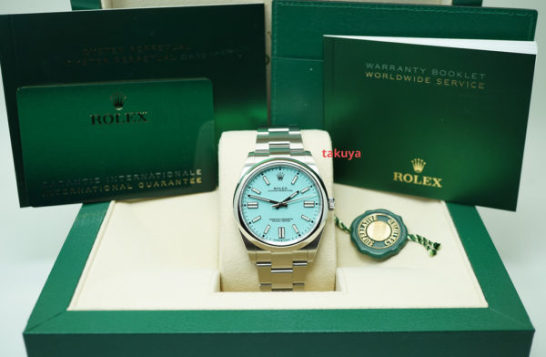 Rolex 124300 OYSTER PERPETUAL 41MM TIFFANY TURQUOISE DIAL 2021 FULL SET - Image 2