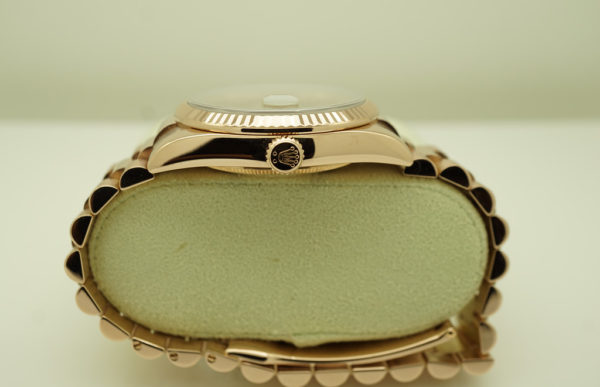 Rolex 118235 DAY-DATE PRESIDENT 18K ROSE GOLD BRONZE WAVES ARABIC DIAL FULL SET - Image 3
