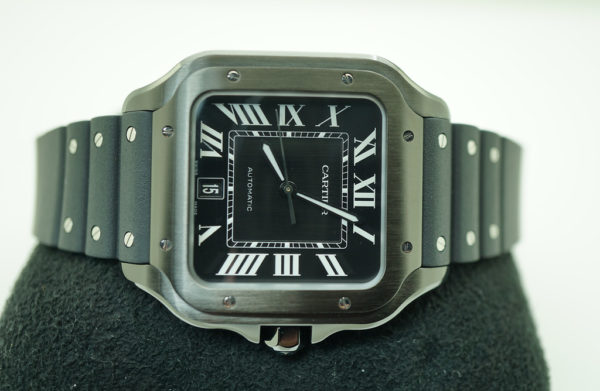 MINT Cartier SANTOS DE CARTIER LARGE MODEL BLACK ADLC AUTOMATIC 2021 FULL SET - Image 9