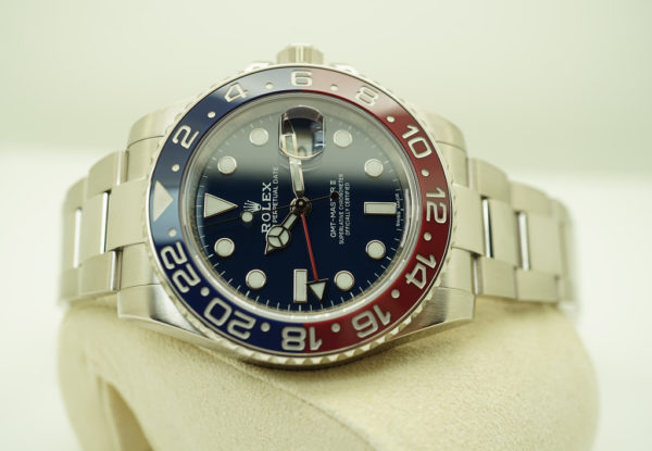 Rolex 116719BLRO GMT MASTER II PEPSI 18K WHITE GOLD BLUE DIAL WARRANTY FULL SET - Image 11