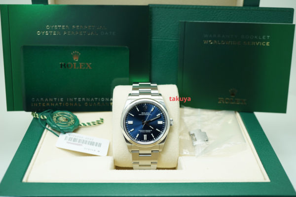 Rolex 126000 OYSTER PERPETUAL BRIGHT BLUE DIAL 36MM 2021 FULL SET - Image 2