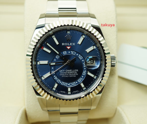 Rolex 326934 SKY-DWELLER BLUE DIAL OYSTER BRACELET 2020 COMPLETE SET