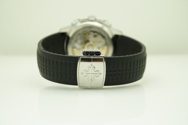 Patek PHILIPPE 5968A AQUANAUT CHRONOGRAPH BLACK ORANGE DIAL 42MM 2020 FULL SET - Image 7