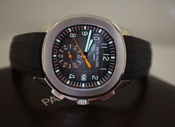 Patek PHILIPPE 5968A AQUANAUT CHRONOGRAPH BLACK ORANGE DIAL 42MM 2020 FULL SET - Image 12