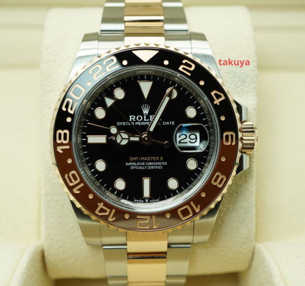 Rolex 126711CHNR GMT MASTER II ROSE GOLD STEEL ROOTBEER 2021 WARRANTY FULL SET