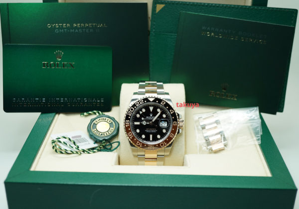 Rolex 126711CHNR GMT MASTER II ROSE GOLD STEEL ROOTBEER 2021 WARRANTY FULL SET - Image 2