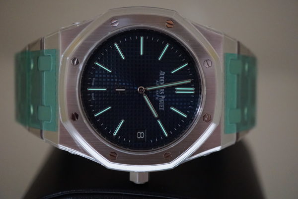 BRAND NEW Audemars PIGUET ROYAL OAK JUMBO EXTRA-THIN 15202ST BLUE DIAL 2021 STICKERS FULL SET - Image 8