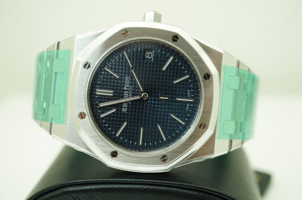 BRAND NEW Audemars PIGUET ROYAL OAK JUMBO EXTRA-THIN 15202ST BLUE DIAL 2021 STICKERS FULL SET - Image 7