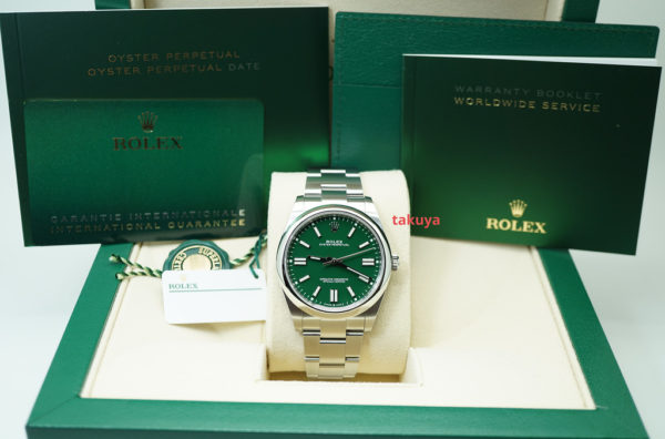 BRAND NEW Rolex 124300 OYSTER PERPETUAL GREEN DIAL 41MM 2022 COMPLETE SET - Image 2