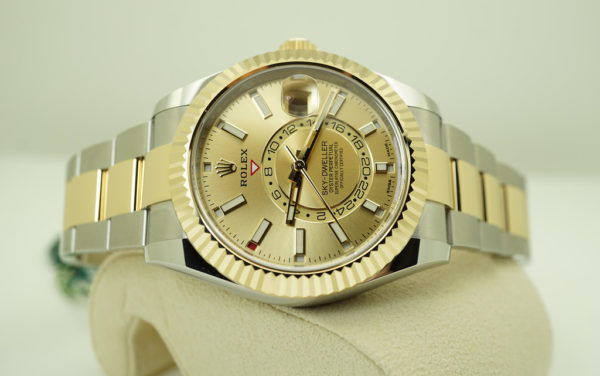 BRAND NEW Rolex 326933 SKY-DWELLER 18K YG/SS CHAMPAGNE DIAL 2022 COMPLETE SET - Image 9