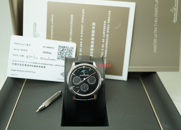 MINT Jaeger-LeCoultre MASTER ULTRA THIN PERPETUAL CALENDAR BLACK DIAL Q1308470 FULL SET - Image 2