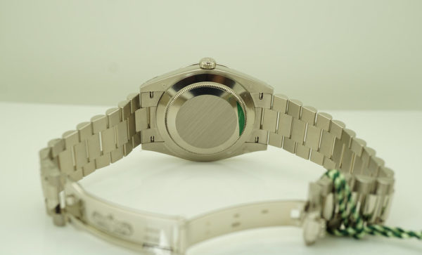 BRAND NEW Rolex 228349RBR DAY DATE 40 18K WHITE GOLD DIAMOND BEZEL BAGUETTE DIAL 2022 FULL SET - Image 8