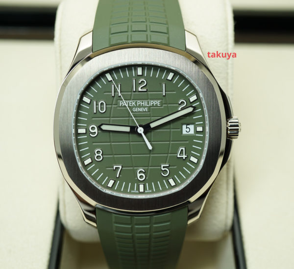 BRAND NEW Patek PHILIPPE 5168G AQUANAUT WHITE GOLD GREEN DIAL 42MM 2021 COMPLETE SET