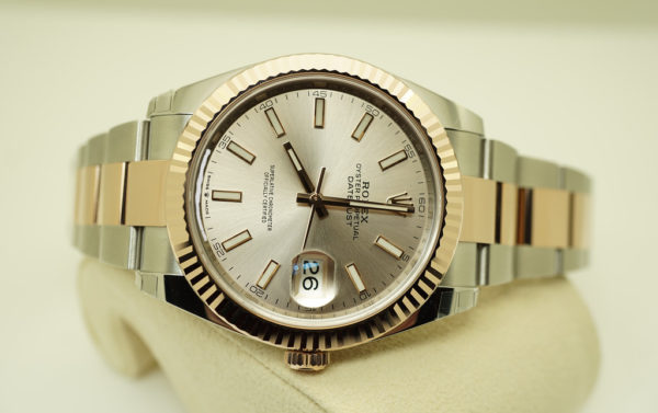 BRAND NEW Rolex 126331 DATEJUST 41 18K ROSE GOLD STEEL SUNDUST DIAL 2022 FULL SET - Image 9