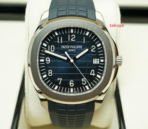 Patek PHILIPPE 5168G AQUANAUT WHITE GOLD BLUE DIAL 42MM 2021 COMPLETE SET