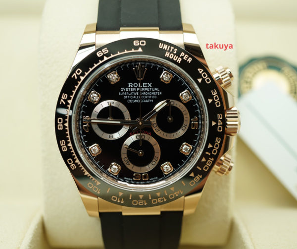 BRAND NEW Rolex 116515LN DAYTONA ROSE GOLD BLACK DIAMOND DIAL 2022 FULL SET