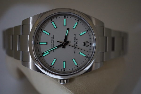 Rolex 114300 OYSTER PERPETUAL NO DATE WHITE DIAL 39MM 2019 WARRANTY BOXES PAPERS - Image 11