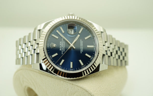 BRAND NEW Rolex 126334 DATEJUST 41 FLUTED BEZEL BLUE STICKS DIAL JUBILEE BAND 2022 FULL SET - Image 10