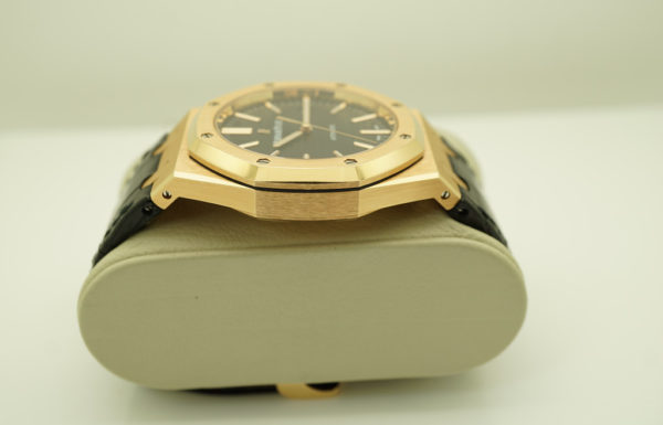 Audemars PIGUET ROYAL OAK 15400OR 18K ROSE GOLD BLACK DIAL 41MM FULL SET - Image 4