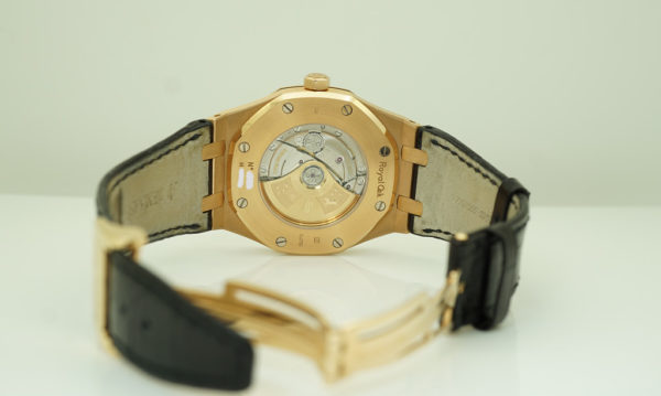Audemars PIGUET ROYAL OAK 15400OR 18K ROSE GOLD BLACK DIAL 41MM FULL SET - Image 8