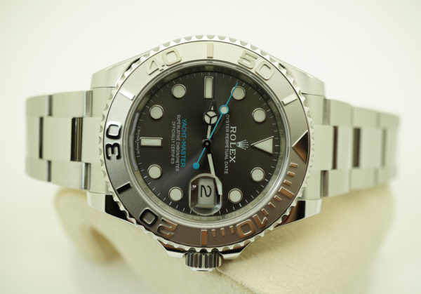 Rolex 116622 YACHTMASTER PLATINUM BEZEL DARK RHODIUM DIAL 40MM WARRANTY FULL SET - Image 9