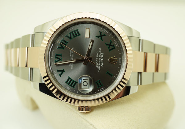 BRAND NEW Rolex 126331 DATEJUST 41 ROSE GOLD STEEL WIMBLEDON DIAL 2022 FULL SET - Image 9