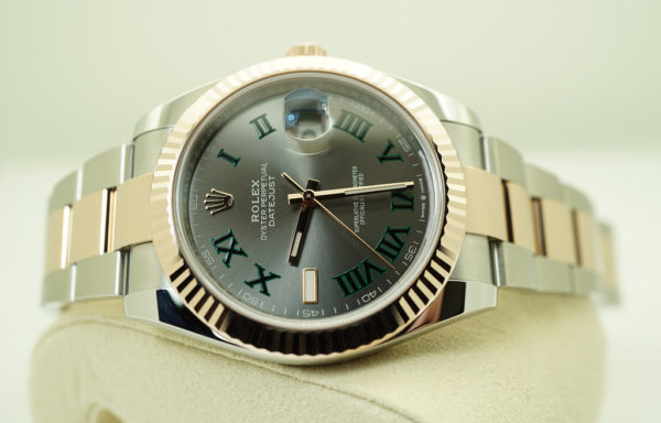 BRAND NEW Rolex 126331 DATEJUST 41 ROSE GOLD STEEL WIMBLEDON DIAL 2022 FULL SET - Image 10