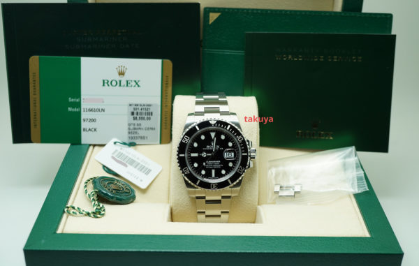 Rolex 116610LN SUBMARINER CERAMIC DATE 40MM 2019 WARRANTY COMPLETE SET - Image 2