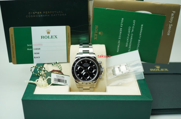 Rolex 116520 DAYTONA STAINLESS STEEL BLACK DIAL RANDOM SERIAL 2015 COMPLETE SET - Image 2