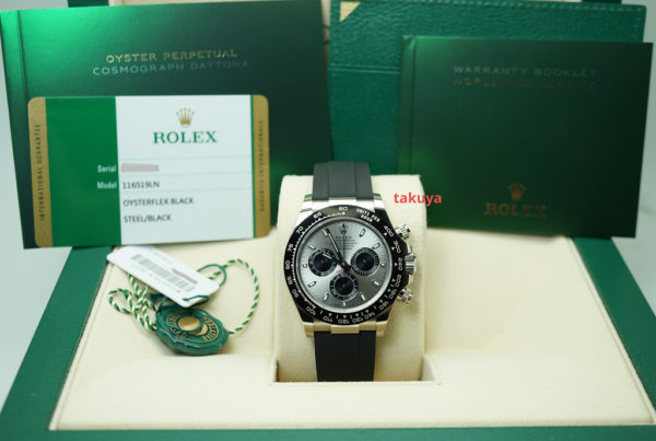 Rolex 116519LN DAYTONA 18K WHITE GOLD OYSTERFLEX STEEL DIAL 2020 WARRANTY FULL SET - Image 2