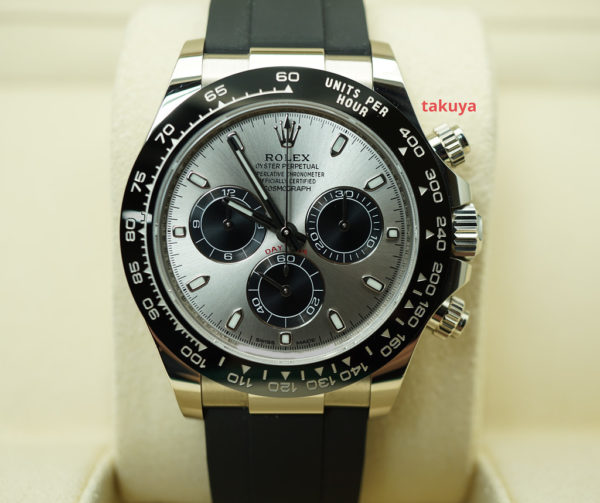 Rolex 116519LN DAYTONA 18K WHITE GOLD OYSTERFLEX STEEL DIAL 2020 WARRANTY FULL SET