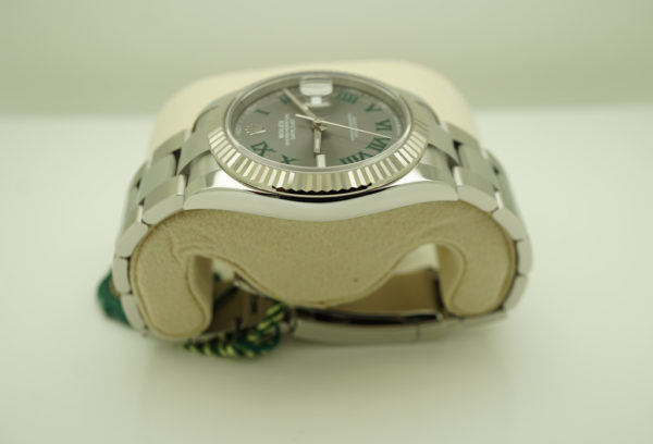 BRAND NEW Rolex 126334 DATEJUST 41 FLUTED BEZEL WIMBLEDON DIAL OYSTER 2022 FULL SET - Image 4