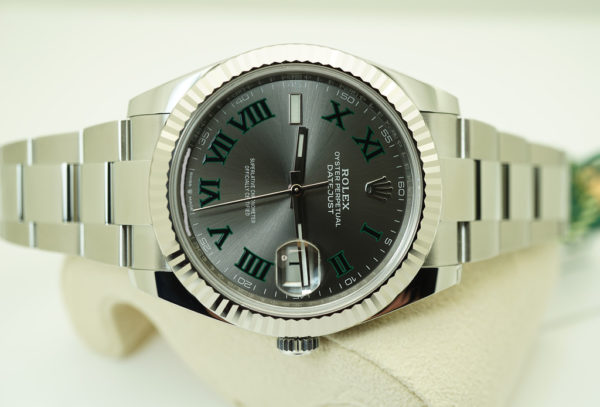 BRAND NEW Rolex 126334 DATEJUST 41 FLUTED BEZEL WIMBLEDON DIAL OYSTER 2022 FULL SET - Image 9