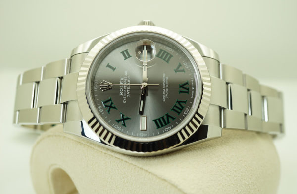 BRAND NEW Rolex 126334 DATEJUST 41 FLUTED BEZEL WIMBLEDON DIAL OYSTER 2022 FULL SET - Image 10