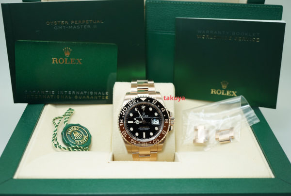 Rolex 126715CHNR GMT MASTER II 18K ROSE GOLD ROOTBEER CERAMIC 2021 FULL SET - Image 2