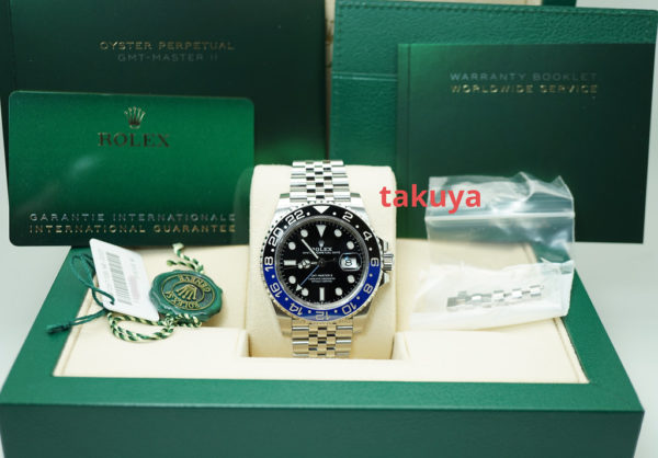 Rolex 126710BLNR GMT MASTER II BLACK BLUE BEZEL JUBILEE BAND 2021 COMPLETE SET - Image 2