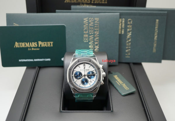 BRAND NEW Audemars PIGUET ROYAL OAK CHRONOGRAPH 26315ST SILVER BLUE DIAL 38MM SEALED FULL SET - Image 2