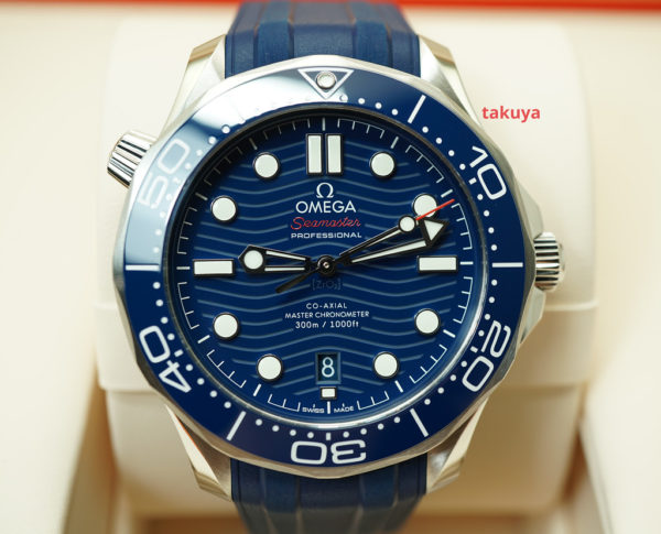 BRAND NEW Omega SEAMASTER DIVER 300M BLUE WAVE DIAL 2022 COMPLETE SET